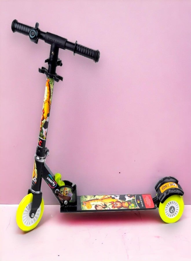 SPEEDFOX Street Rider Metal Kick Scooter for Kids of Ages 6-13 Years | 2 Wheel Scooter, Foldable Design, 3 Adjustable Height Option with Rear Braking | Max User Weight 50kg (Smarty) (Black) - Image 1